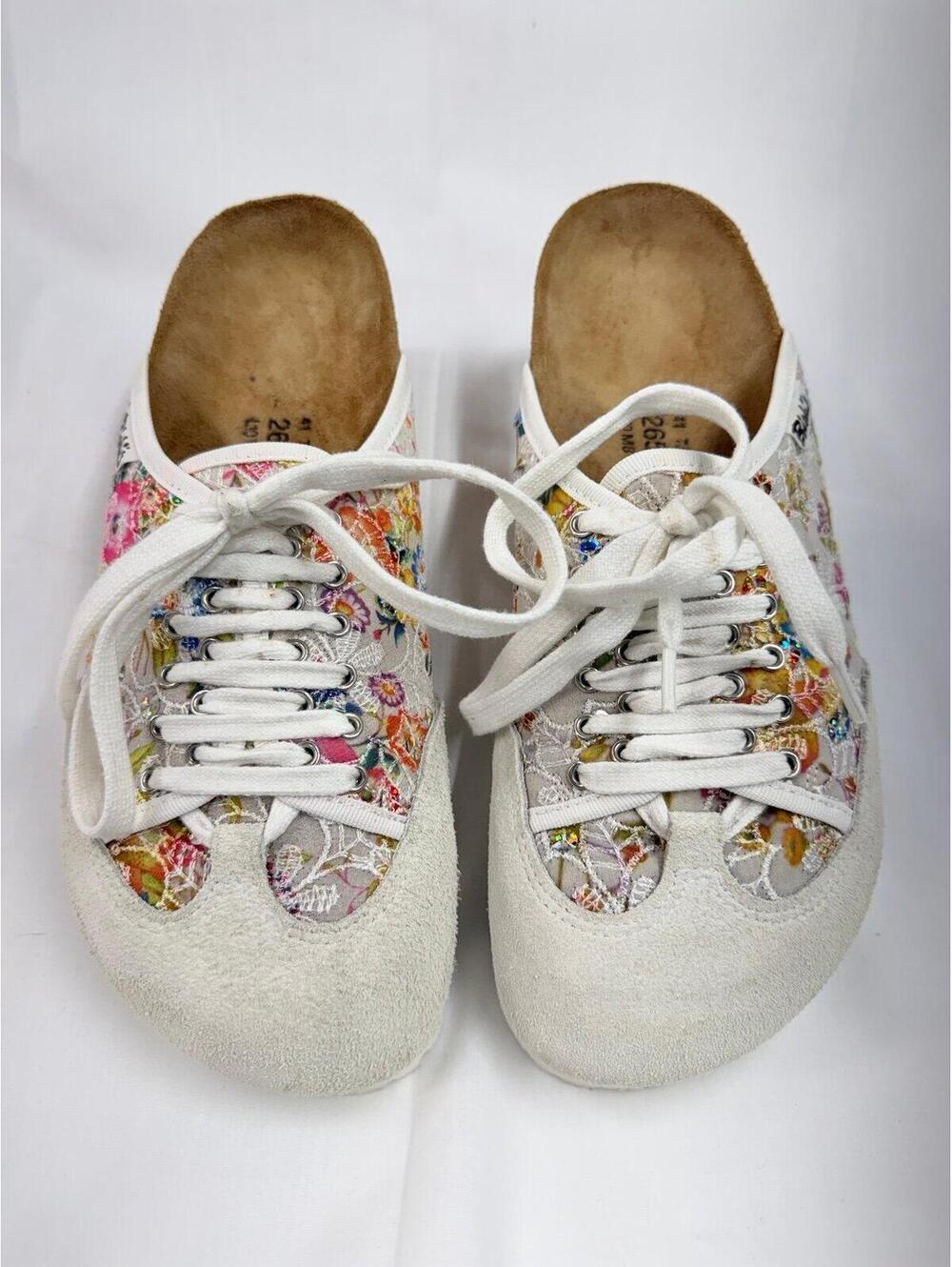 Birkenstock Birkis Womens Size 41 US 10 Floral Slip On Laced RARE